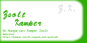 zsolt kamper business card